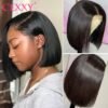 Short Straight Lace Front Human Hair Wigs  