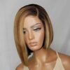 Summer Short Bob Loose Wave 360 Lace Frontal Wigs Blunt Cut Pre Plucked Natural Remy Human Hair Wig For Black Women Bleach Knots  
